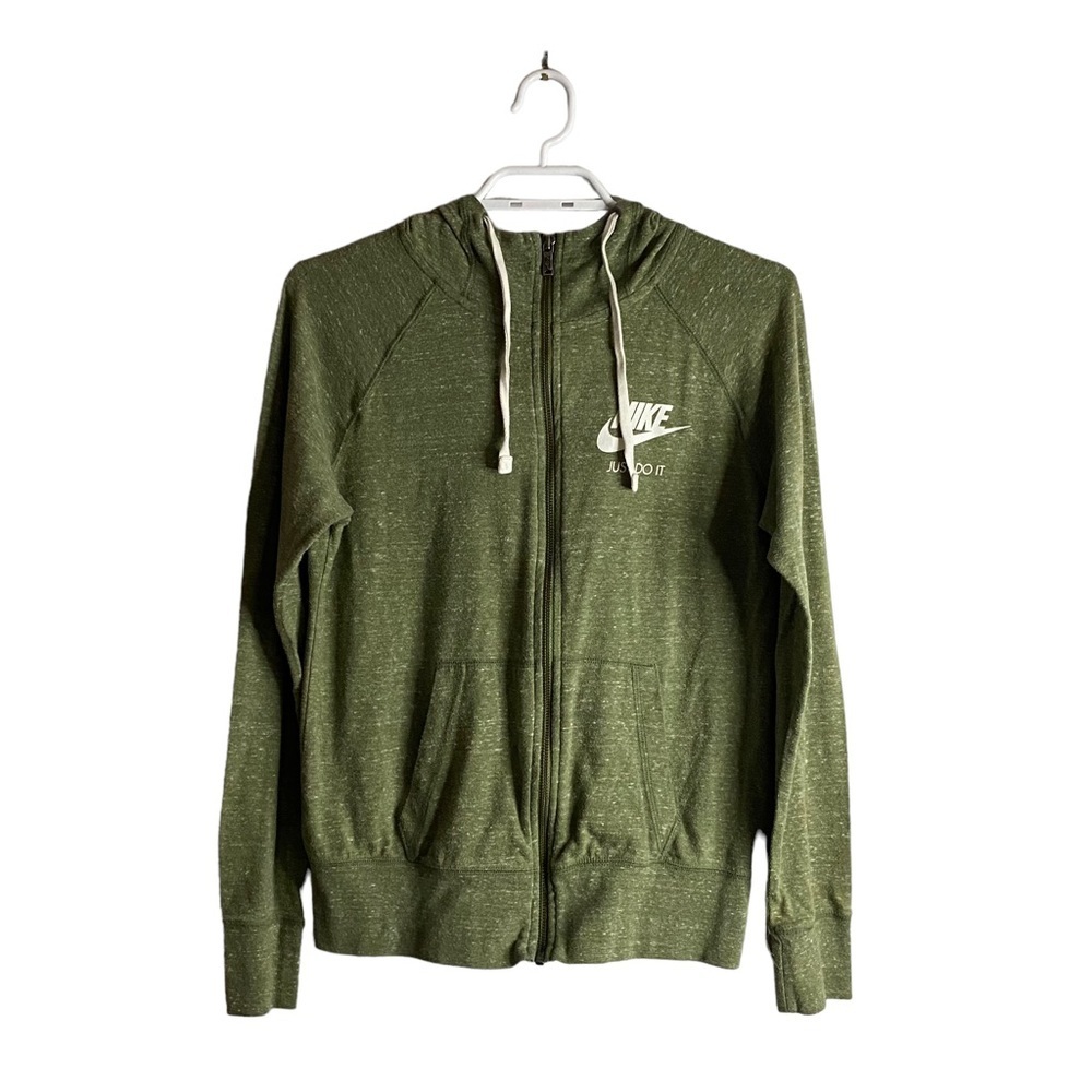 Nike Women's Green Marled Performance Wear Sweatshirt Hoodie